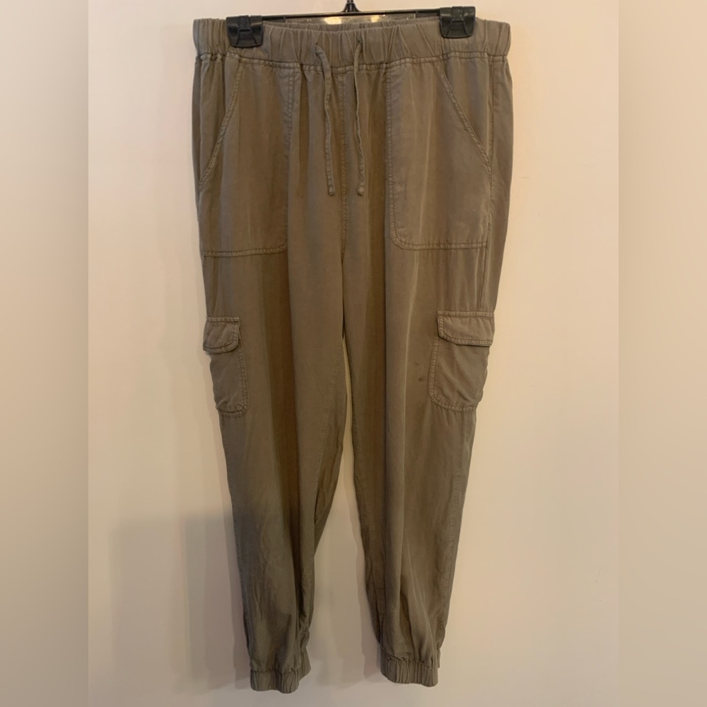 THREAD & SUPPLY  Army Green Tencel Cargo Jogger Pants